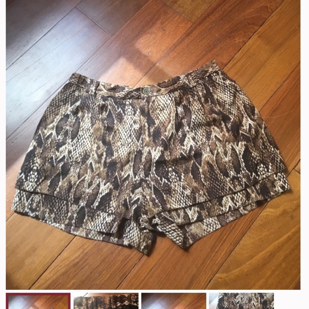 RACHEL Rachel Roy Snake Print Layered Short